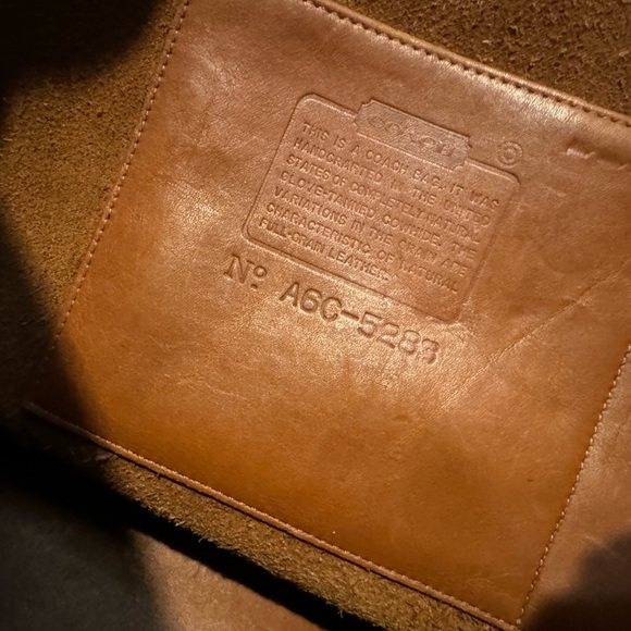 Vintage Coach Harrison Brown Leather Briefcase Messenger Carmel Cowhide 5283 - Picture 10 of 12